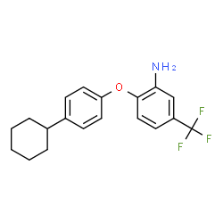 ChemSpider 2D Image | 2-(4-Cyclohexylphenoxy)-5-(trifluoromethyl)aniline | C19H20F3NO