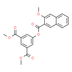 ChemSpider 2D Image | Dimethyl 5-[(3-methoxy-2-naphthoyl)oxy]isophthalate | C22H18O7