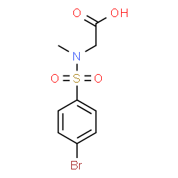 ChemSpider 2D Image | N-[(4-Bromophenyl)sulfonyl]-N-methylglycine | C9H10BrNO4S