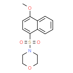 ChemSpider 2D Image | 4-[(4-Methoxy-1-naphthyl)sulfonyl]morpholine | C15H17NO4S