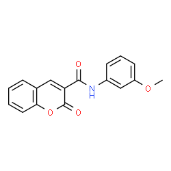ChemSpider 2D Image | N-(3-Methoxyphenyl)-2-oxo-2H-chromene-3-carboxamide | C17H13NO4