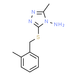 ChemSpider 2D Image | 3-Methyl-5-[(2-methylbenzyl)sulfanyl]-4H-1,2,4-triazol-4-amine | C11H14N4S