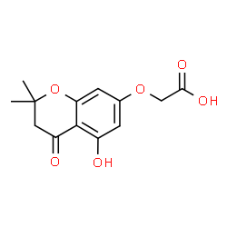 ChemSpider 2D Image | 2-((5-hydroxy-2,2-dimethyl-4-oxochroman-7-yl)oxy)acetic acid | C13H14O6