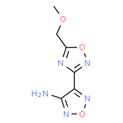 ChemSpider 2D Image | 4-[5-(Methoxymethyl)-1,2,4-oxadiazol-3-yl]-1,2,5-oxadiazol-3-amine | C6H7N5O3