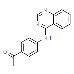 ChemSpider 2D Image | 1-[4-(4-Quinazolinylamino)phenyl]ethanone | C16H13N3O