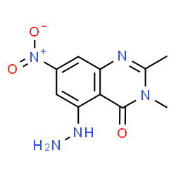 ChemSpider 2D Image | 5-Hydrazino-2,3-dimethyl-7-nitro-4(3H)-quinazolinone | C10H11N5O3