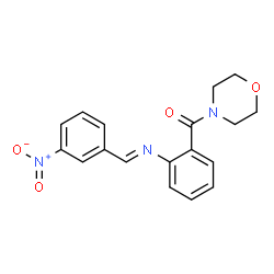 ChemSpider 2D Image | 4-Morpholinyl{2-[(E)-(3-nitrobenzylidene)amino]phenyl}methanone | C18H17N3O4