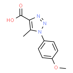 ChemSpider 2D Image | 5-Methyl-1-(4-methoxyphenyl)-1,2,3-triazol-4-carboxylic acid | C11H11N3O3