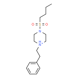 ChemSpider 2D Image | 4-(Butylsulfonyl)-1-(2-phenylethyl)piperazin-1-ium | C16H27N2O2S
