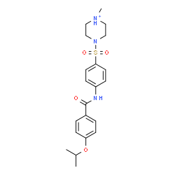ChemSpider 2D Image | 4-({4-[(4-Isopropoxybenzoyl)amino]phenyl}sulfonyl)-1-methylpiperazin-1-ium | C21H28N3O4S