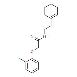 ChemSpider 2D Image | N-[2-(1-Cyclohexen-1-yl)ethyl]-2-(2-methylphenoxy)acetamide | C17H23NO2