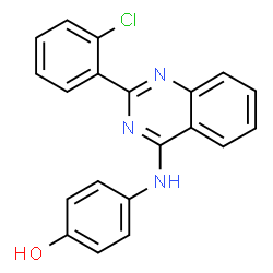ChemSpider 2D Image | 4-{[2-(2-Chlorophenyl)-4-quinazolinyl]amino}phenol | C20H14ClN3O