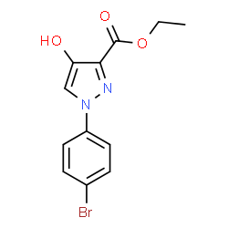 ChemSpider 2D Image | Ethyl 1-(4-bromophenyl)-4-hydroxy-1H-pyrazole-3-carboxylate | C12H11BrN2O3