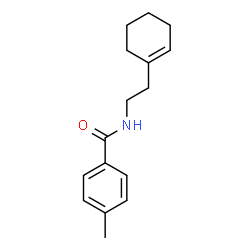 ChemSpider 2D Image | N-[2-(1-Cyclohexen-1-yl)ethyl]-4-methylbenzamide | C16H21NO