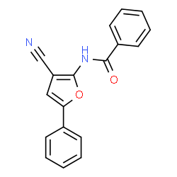 ChemSpider 2D Image | N-(3-Cyano-5-phenyl-2-furyl)benzamide | C18H12N2O2