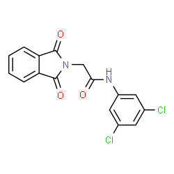 ChemSpider 2D Image | N-(3,5-Dichlorophenyl)-2-(1,3-dioxo-1,3-dihydro-2H-isoindol-2-yl)acetamide | C16H10Cl2N2O3