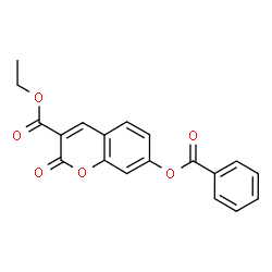 ChemSpider 2D Image | Ethyl 7-(benzoyloxy)-2-oxo-2H-chromene-3-carboxylate | C19H14O6