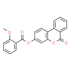 ChemSpider 2D Image | 6-Oxo-6H-benzo[c]chromen-3-yl 2-methoxybenzoate | C21H14O5