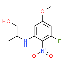 ChemSpider 2D Image | 2-[(3-Fluoro-5-methoxy-2-nitrophenyl)amino]-1-propanol | C10H13FN2O4