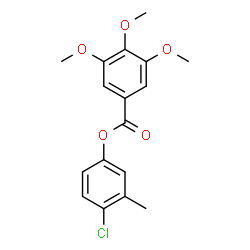 ChemSpider 2D Image | 4-Chloro-3-methylphenyl 3,4,5-trimethoxybenzoate | C17H17ClO5