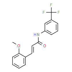 ChemSpider 2D Image | (2E)-3-(2-Methoxyphenyl)-N-[3-(trifluoromethyl)phenyl]acrylamide | C17H14F3NO2