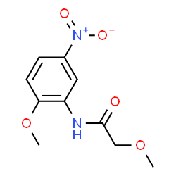 ChemSpider 2D Image | 2-Methoxy-N-(2-methoxy-5-nitrophenyl)acetamide | C10H12N2O5