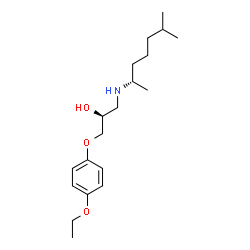 ChemSpider 2D Image | (2S)-1-(4-Ethoxyphenoxy)-3-{[(2S)-6-methyl-2-heptanyl]amino}-2-propanol | C19H33NO3