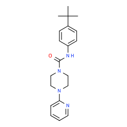 ChemSpider 2D Image | N-[4-(2-Methyl-2-propanyl)phenyl]-4-(2-pyridinyl)-1-piperazinecarboxamide | C20H26N4O