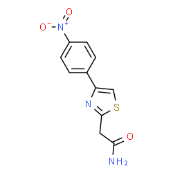 ChemSpider 2D Image | 2-(4-(4-NITROPHENYL)-1,3-THIAZOL-2-YL)ACETAMIDE | C11H9N3O3S