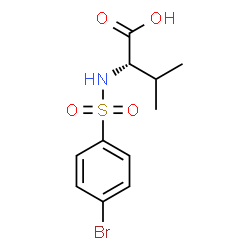 ChemSpider 2D Image | N-[(4-Bromophenyl)sulfonyl]-L-valine | C11H14BrNO4S