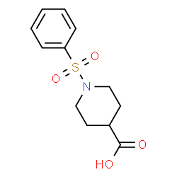 ChemSpider 2D Image | 1-(Phenylsulfonyl)-4-piperidinecarboxylic acid | C12H15NO4S