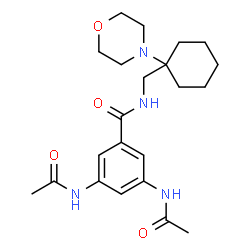 ChemSpider 2D Image | 3,5-Diacetamido-N-{[1-(4-morpholinyl)cyclohexyl]methyl}benzamide | C22H32N4O4