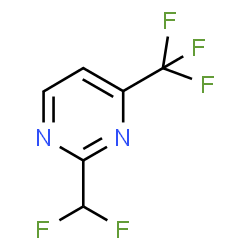 ChemSpider 2D Image | 2-(Difluoromethyl)-4-(trifluoromethyl)pyrimidine | C6H3F5N2