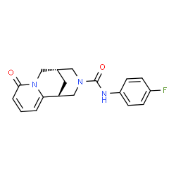 ChemSpider 2D Image | (9R)-N-(4-Fluorophenyl)-6-oxo-7,11-diazatricyclo[7.3.1.0~2,7~]trideca-2,4-diene-11-carboxamide | C18H18FN3O2