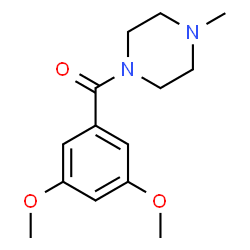 ChemSpider 2D Image | (3,5-Dimethoxyphenyl)(4-methyl-1-piperazinyl)methanone | C14H20N2O3