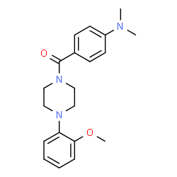 ChemSpider 2D Image | [4-(Dimethylamino)phenyl][4-(2-methoxyphenyl)-1-piperazinyl]methanone | C20H25N3O2