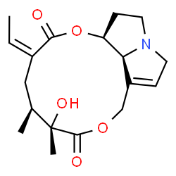 ChemSpider 2D Image | (7beta,8beta,12S,13S,15Z)-12-Hydroxysenecionan-11,16-dione | C18H25NO5