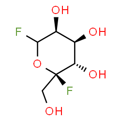 ChemSpider 2D Image | (2R,3S,4R,5S)-2,6-Difluoro-2-(hydroxymethyl)tetrahydro-2H-pyran-3,4,5-triol (non-preferred name) | C6H10F2O5
