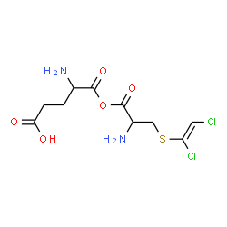 ChemSpider 2D Image | 4-Amino-5-[(2-amino-3-{[(Z)-1,2-dichlorovinyl]sulfanyl}propanoyl)oxy]-5-oxopentanoic acid (non-preferred name) | C10H14Cl2N2O5S