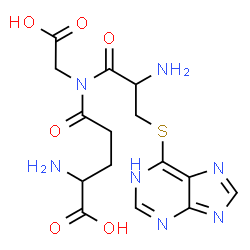ChemSpider 2D Image | gamma-Glutamyl-N-[S-(1H-purin-6-yl)cysteinyl]glycine | C15H19N7O6S