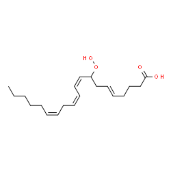 ChemSpider 2D Image | (5E,9Z,11Z,14Z)-8-Hydroperoxy-5,9,11,14-icosatetraenoic acid | C20H32O4