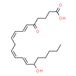 ChemSpider 2D Image | (6E,8Z,11Z,13E)-15-Hydroxy-5-oxo-6,8,11,13-icosatetraenoic acid | C20H30O4