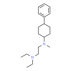 ChemSpider 2D Image | N,N-Diethyl-N'-methyl-N'-(4-phenylcyclohexyl)-1,2-ethanediamine | C19H32N2