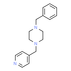 ChemSpider 2D Image | 1-Benzyl-4-(4-pyridinylmethyl)piperazine | C17H21N3