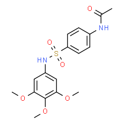 ChemSpider 2D Image | N-{4-[(3,4,5-Trimethoxyphenyl)sulfamoyl]phenyl}acetamide | C17H20N2O6S