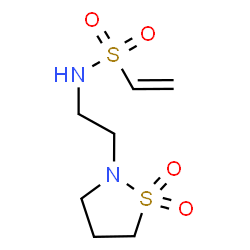ChemSpider 2D Image | N-[2-(1,1-Dioxido-1,2-thiazolidin-2-yl)ethyl]ethenesulfonamide | C7H14N2O4S2