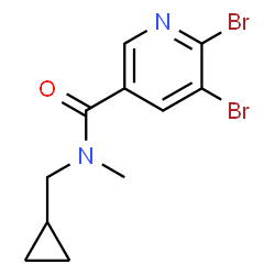ChemSpider 2D Image | 5,6-Dibromo-N-(cyclopropylmethyl)-N-methylnicotinamide | C11H12Br2N2O