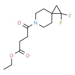 ChemSpider 2D Image | Ethyl 4-(1,1-difluoro-6-azaspiro[2.5]oct-6-yl)-4-oxobutanoate | C13H19F2NO3