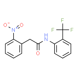 ChemSpider 2D Image | 2-(2-Nitrophenyl)-N-[2-(trifluoromethyl)phenyl]acetamide | C15H11F3N2O3