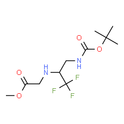 ChemSpider 2D Image | Methyl N-[1,1,1-trifluoro-3-({[(2-methyl-2-propanyl)oxy]carbonyl}amino)-2-propanyl]glycinate | C11H19F3N2O4